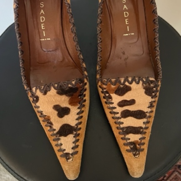 Casadei Italy Shoes - Casadei Italy Animal print Suede. Pointed Toe Size UK 5, Aust 6.5